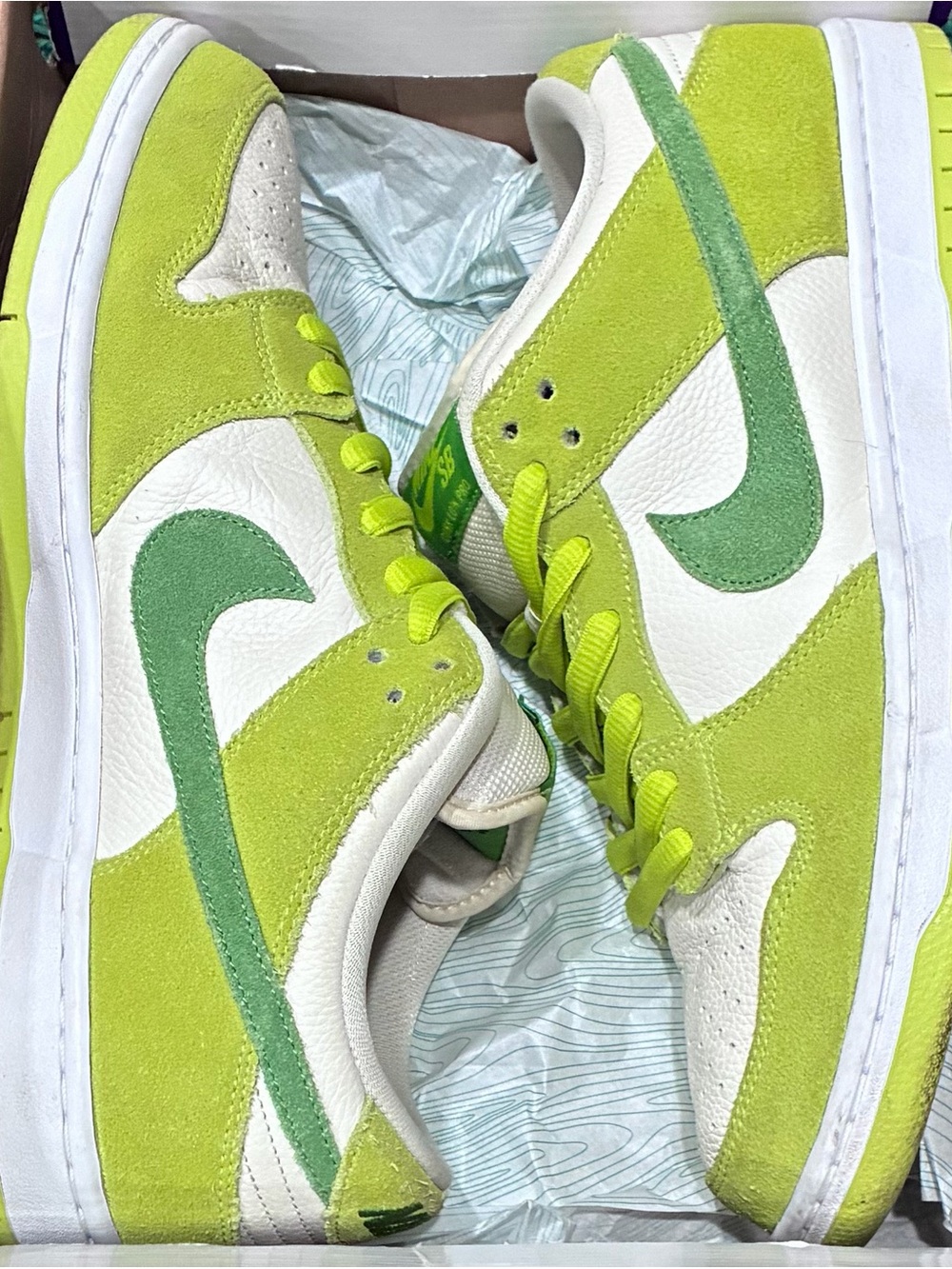 Nike SB Dunk Low Green Apple Size 11 Pre-Owned/Used OG ALL GREAT CONDO AUTHENTIC - Picture 9 of 9
